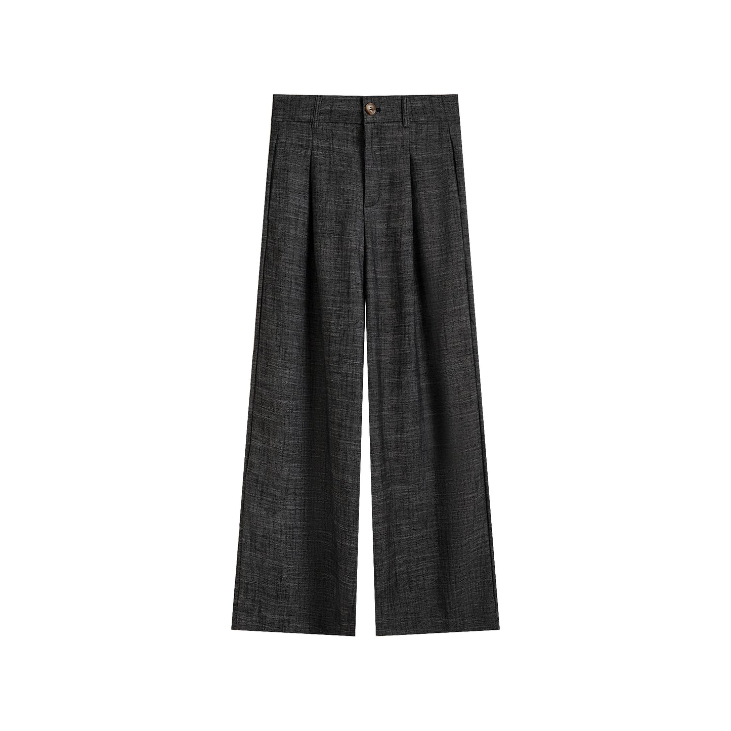 高級リネンとコットンのドレープパンツ