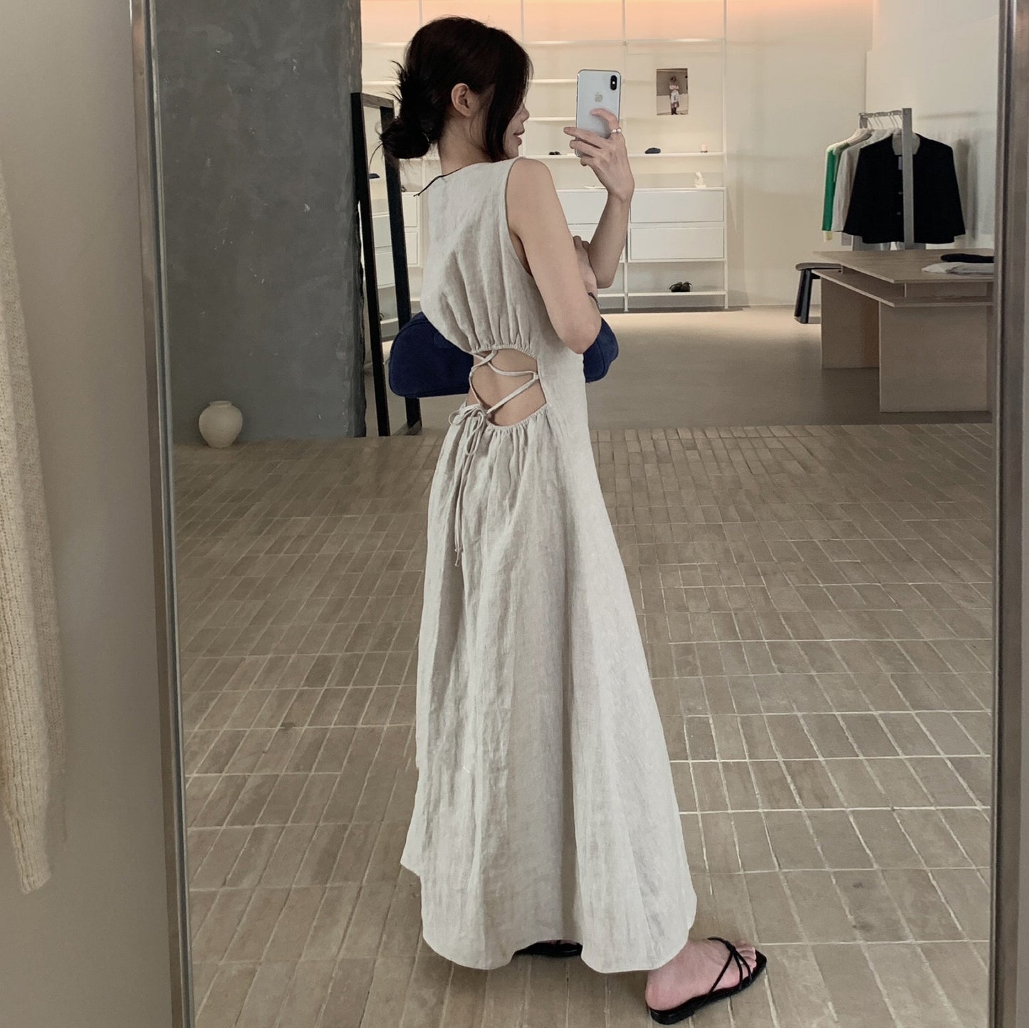 D2 韓国スタイルホローホリデードレス