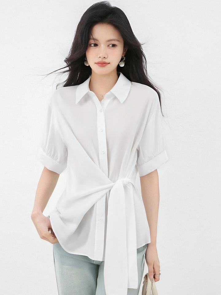 ホワイトコミューター半袖シャツ