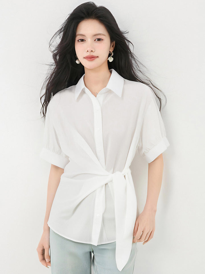 ホワイトコミューター半袖シャツ