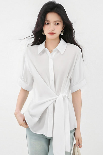 ホワイトコミューター半袖シャツ