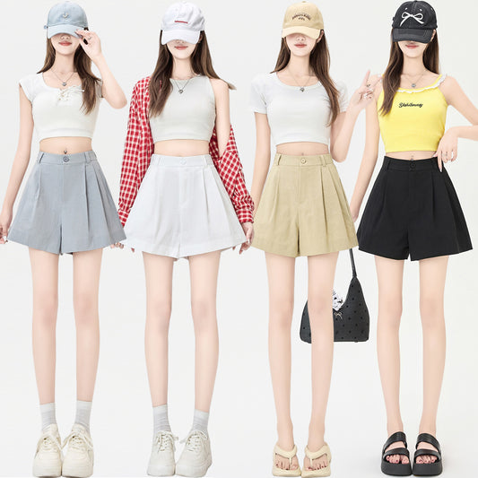 リネンコットンカジュアルスーツショーツ