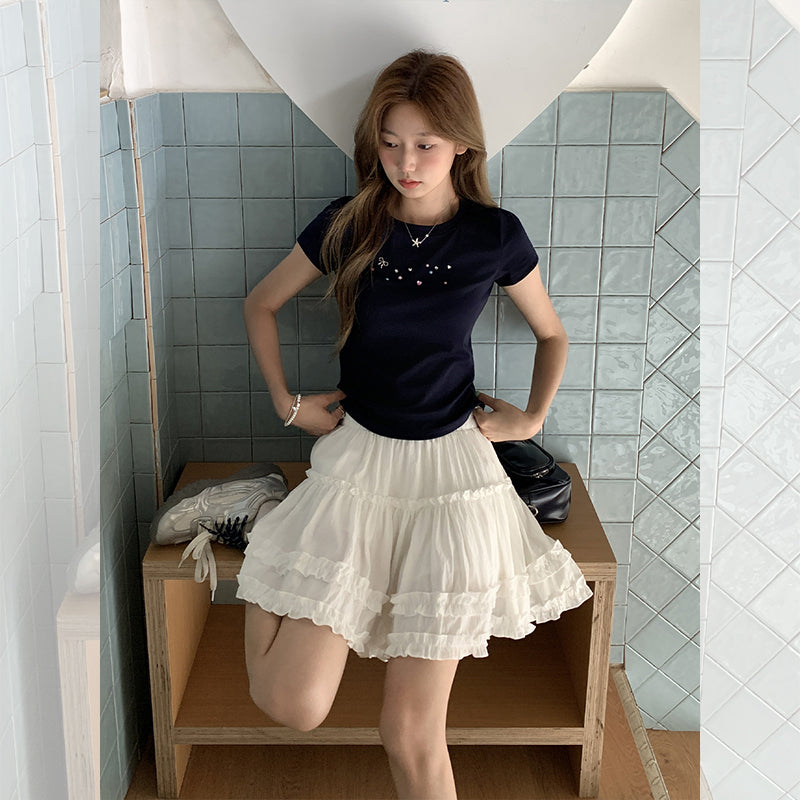 スリムフィットスリムデザイン美しいトップ