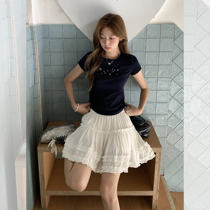 スリムフィットスリムデザイン美しいトップ