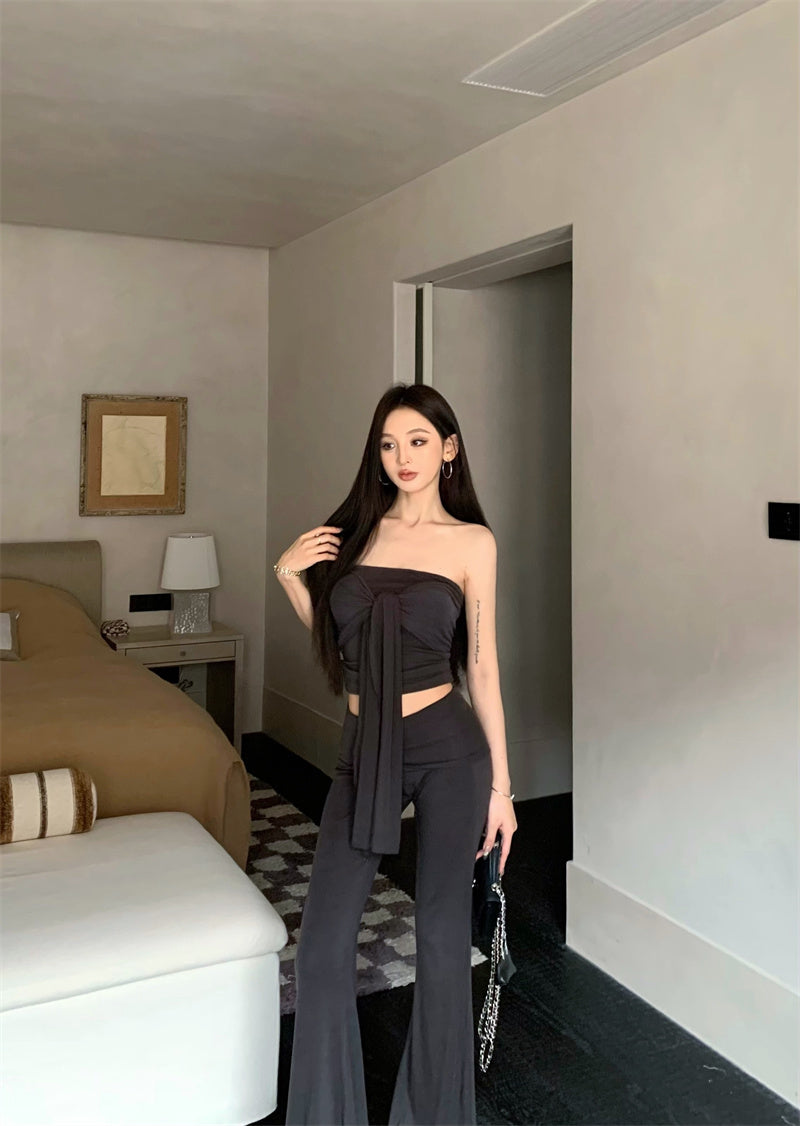 韓国バンドートップ+スリミングパンツ