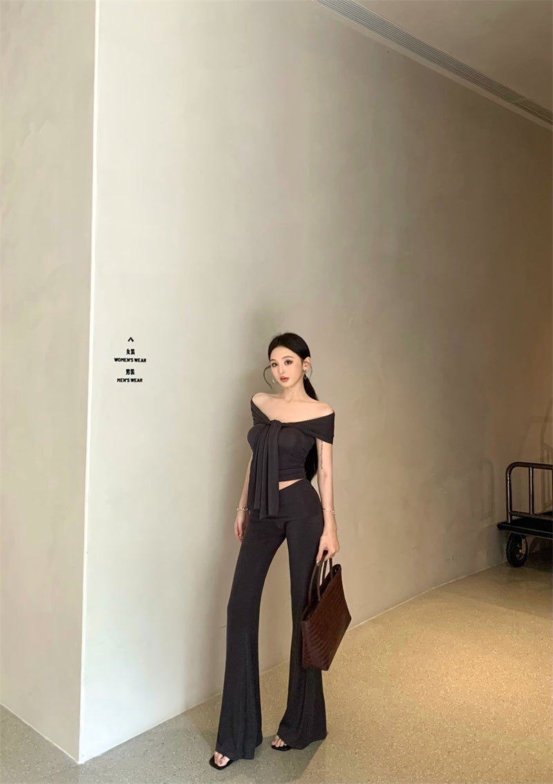 韓国バンドートップ+スリミングパンツ