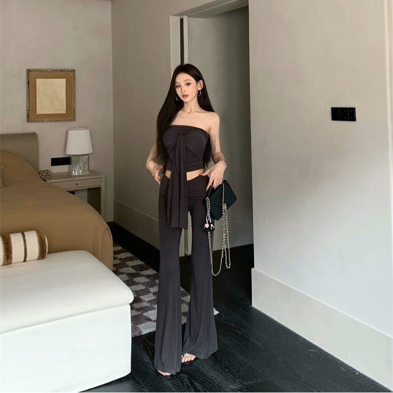 韓国バンドートップ+スリミングパンツ