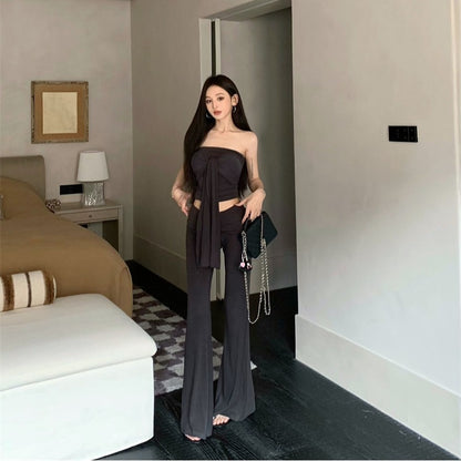 韓国バンドートップ+スリミングパンツ