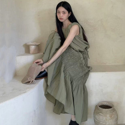 SE4 ストリングトップ+プリーツスカート