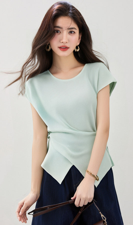 ラウンドネックプルオーバーセーター