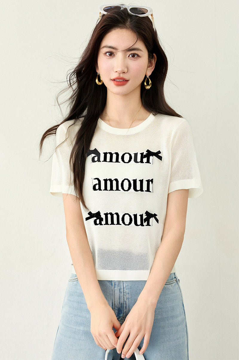 ルーズラウンドネックニット