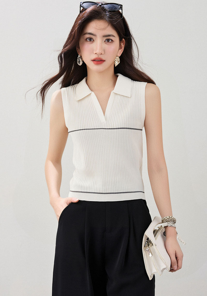 ラウンドネッククールニット半袖