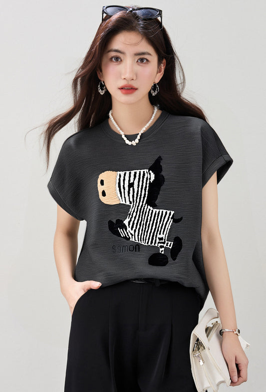 ラウンドネッククールトップ