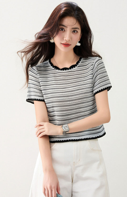 サマーホローノースリーブトップス