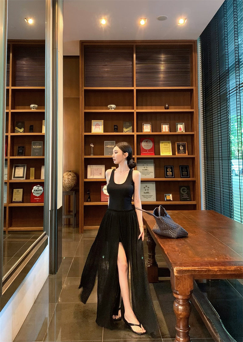 イレギュラーサスペンダードレス