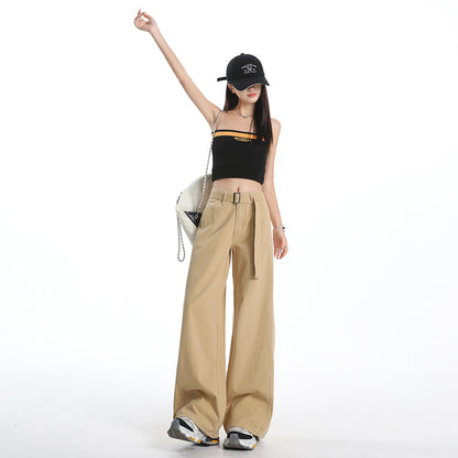 人気カラーワイドレッグパンツ