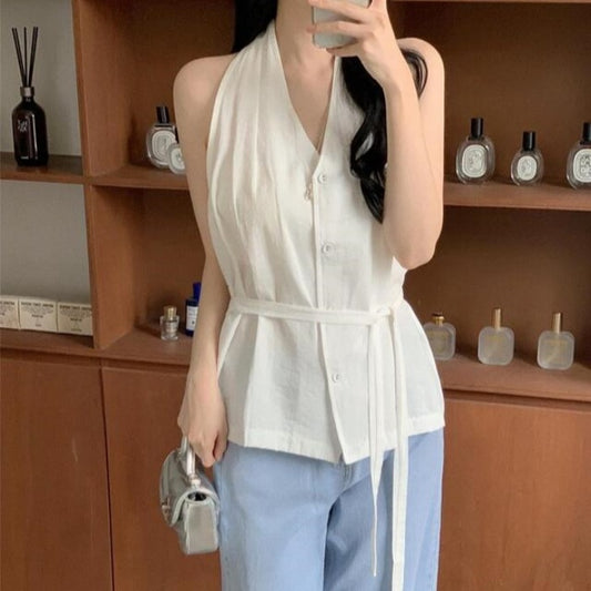 フレンチエレガントVネックトップ