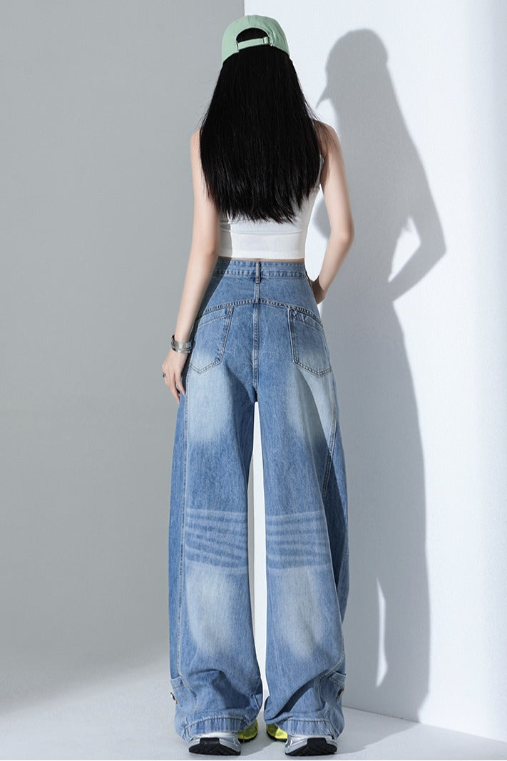 ワイドレッグシザージーンズ