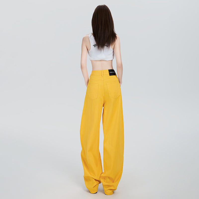 イエローファッションジーンズ