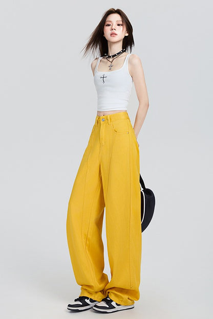 イエローファッションジーンズ