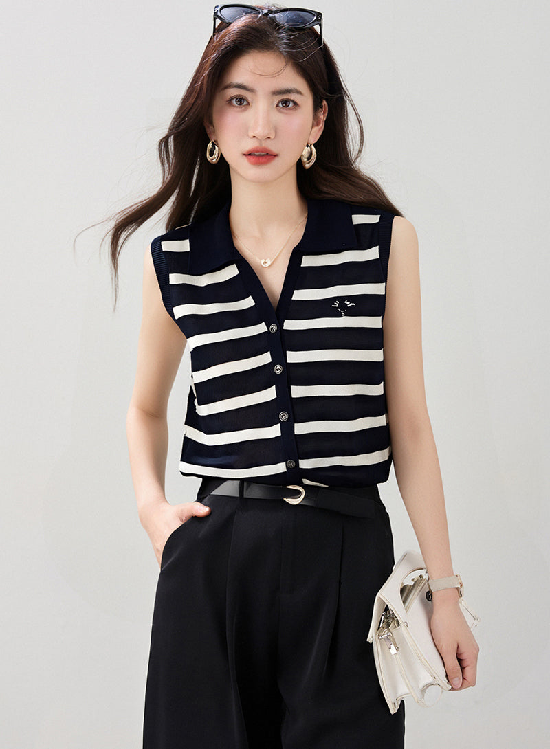 ポロニットベストスリムフィットトップ