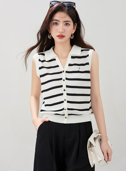 ポロニットベストスリムフィットトップ