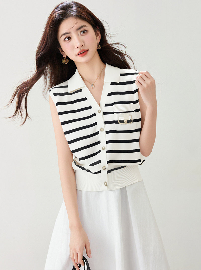 ストライプアイスシルクトップ