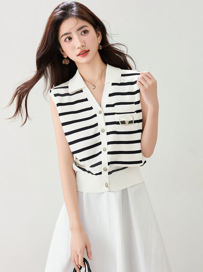 ストライプアイスシルクトップ