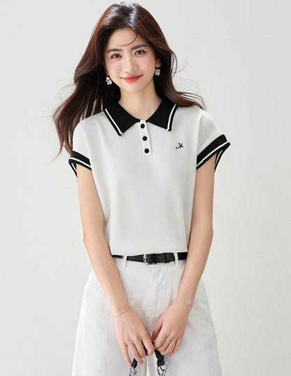 半袖ニットトップ