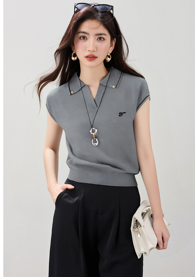 コントラストストライプセーターレディース