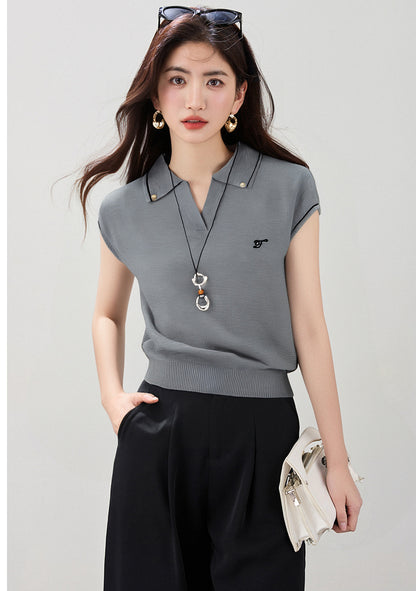 コントラストストライプセーターレディース