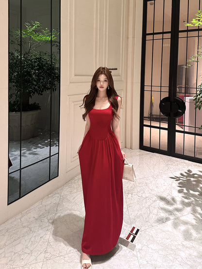 レトロセクシーロングドレス