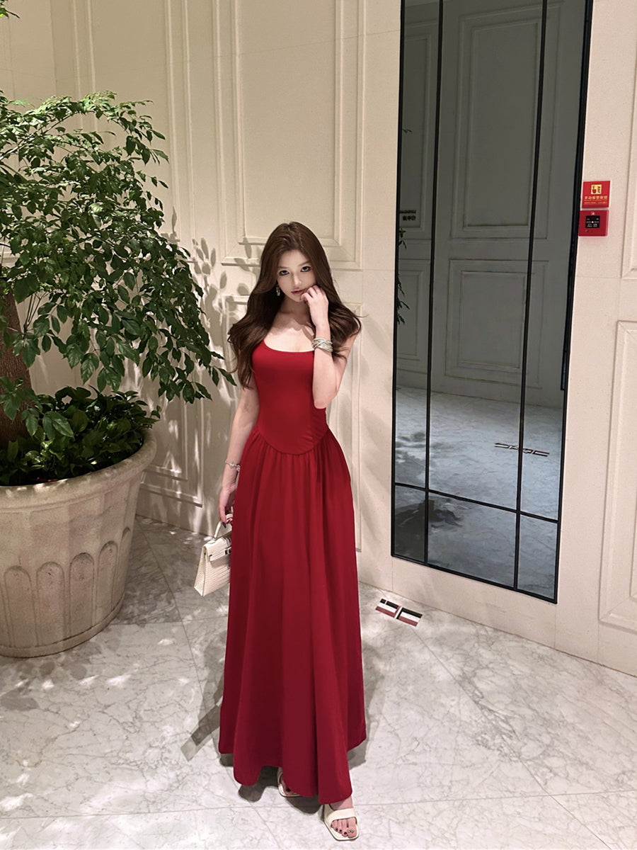 レトロセクシーロングドレス