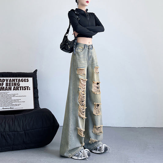 ワイドレッグモップパンツ