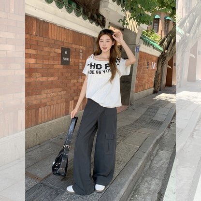 オフショルダー半袖Tシャツ