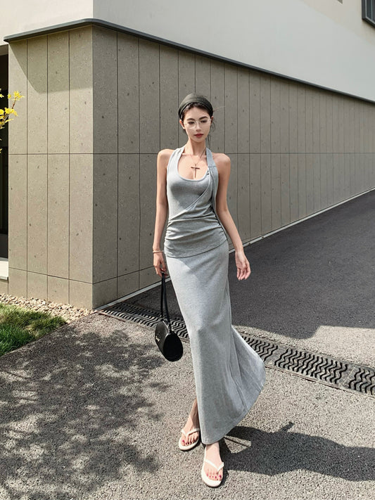 セクシーウエストロングドレス